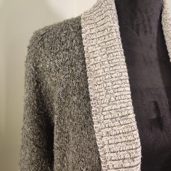 DAVID KAHN Gray Wool Cardigan, Size Medium - Picture 5 of 10